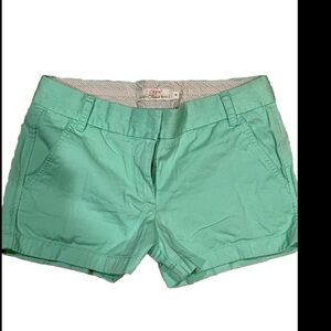 J Crew Sea Foam Green Chino Shorts size 4